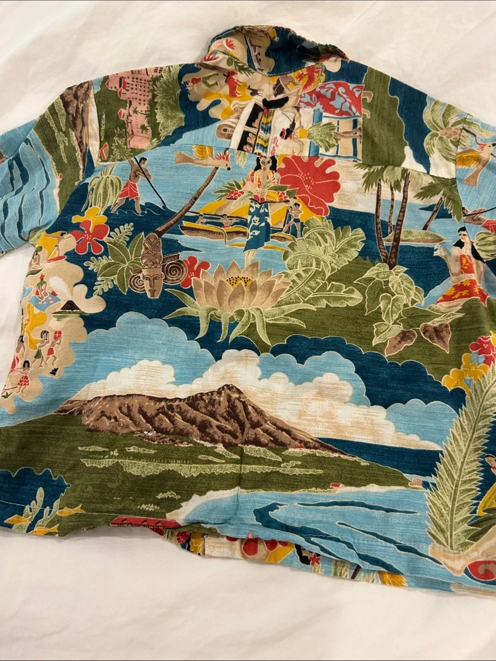 Tori Richard Kids' Short-Sleeve Hawaiian Shirt boat day 2T 3T